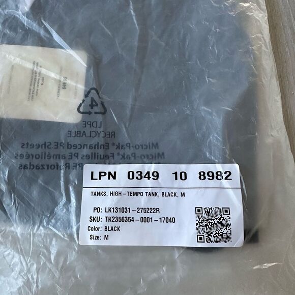 Fabletics High-Tempo Tank‎ Black M NWT in packaging - Picture 6 of 7